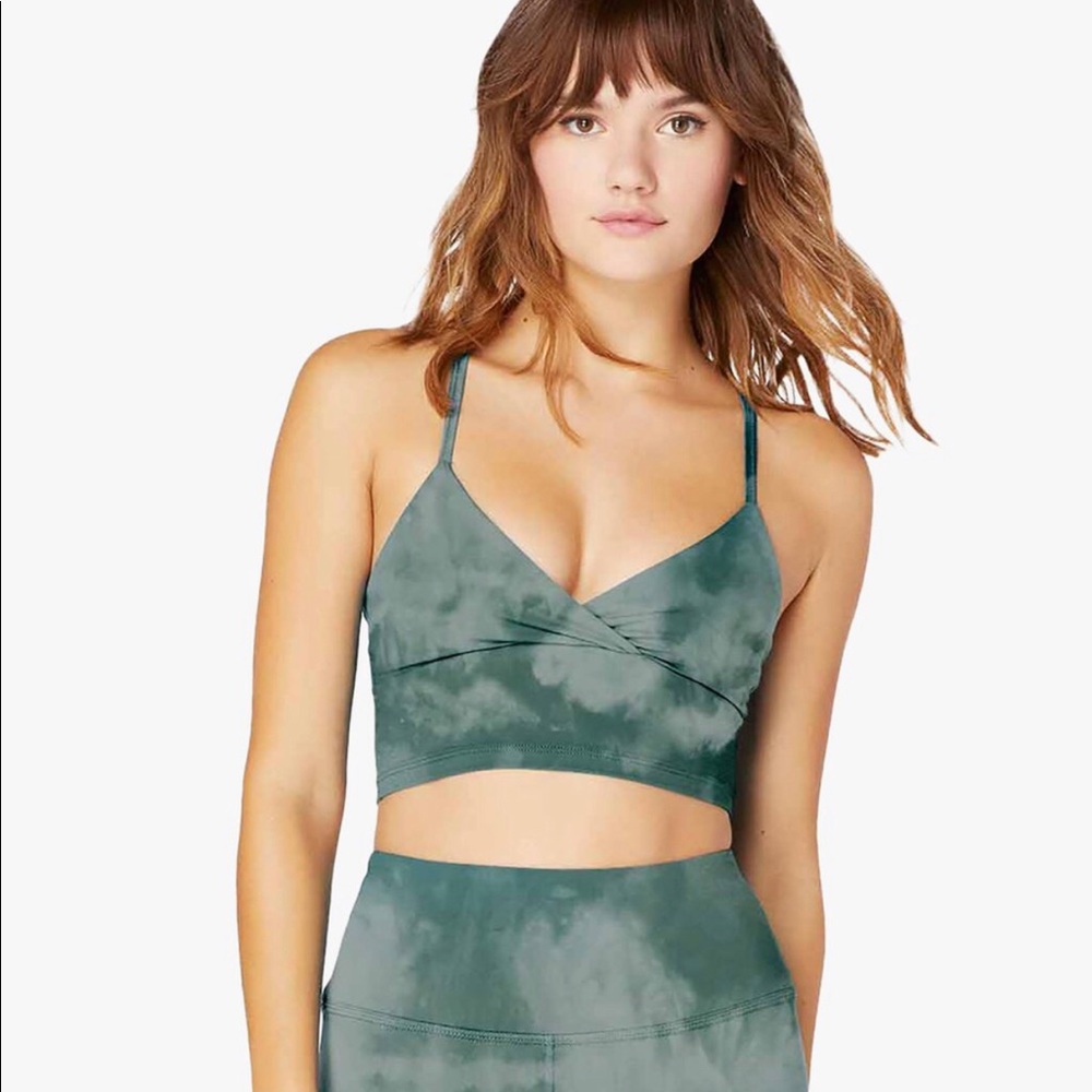 Beyond Yoga Lux Sage Meadow Crop Top Leggings Set